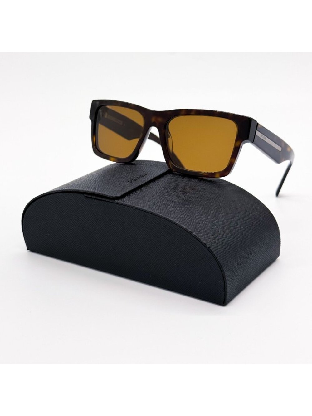 NEW PRADA SUNGLASSES PR25ZS 2AU0B0 SQUARE HAVANA MEN EYEWEAR PR 25ZS, SPR 25Z